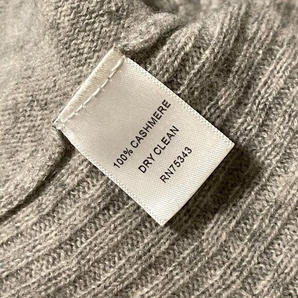Womens 100% Cashmere Gray Soft Lightweight Cardigan Shrug Sz S - Picture 2 of 8